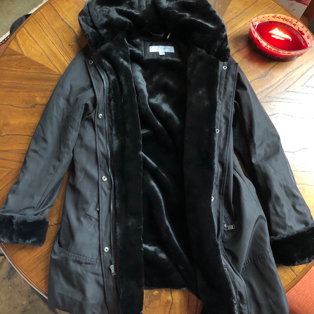 Andrew Marc Faux Fur Winter Coat Size M